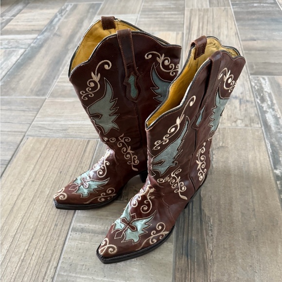 Bodacious Boot co leather cowboy boots size 7.5 - Picture 3 of 12